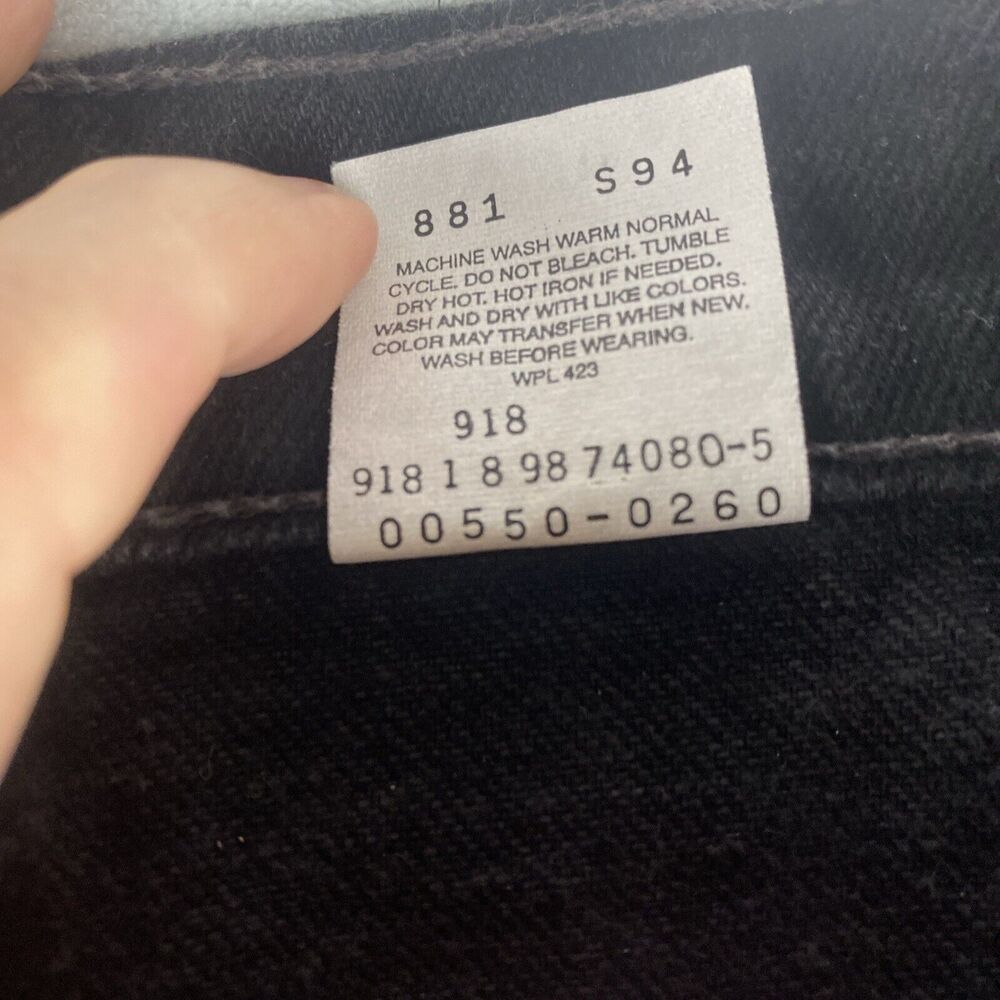 VTG 90's Levis 550 Jeans Zip Mens 33 x36 Relaxed Fit Classic Black Y2K NWT - Picture 5 of 13